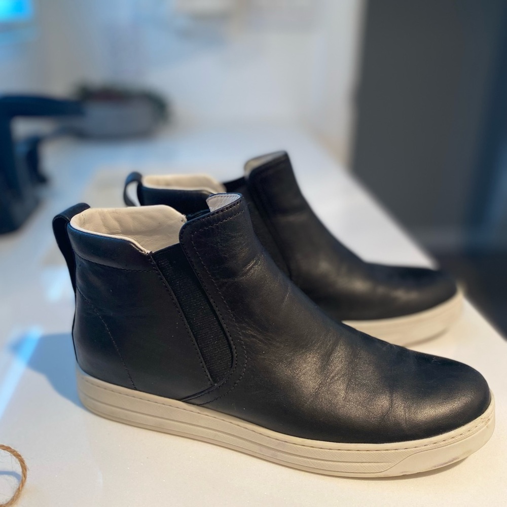Prada boots. Hand stitched -Black and white leather.